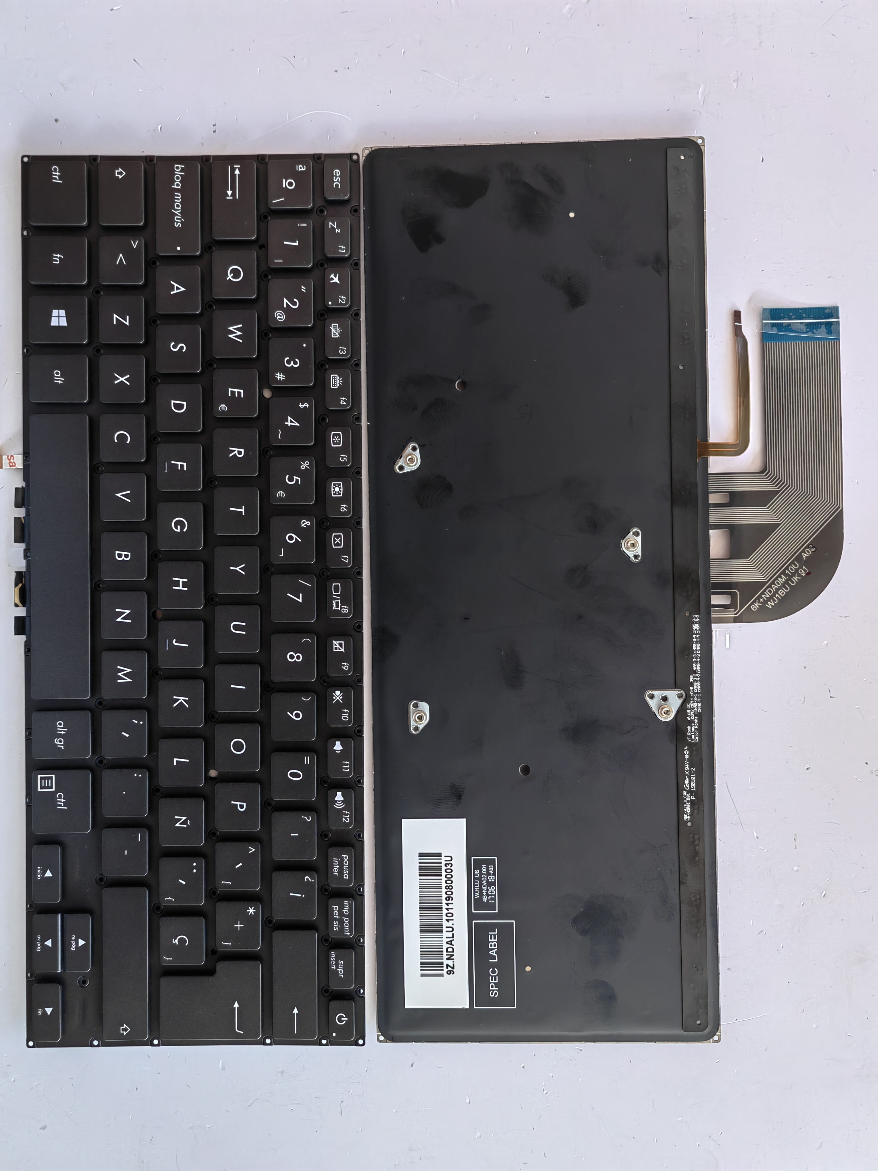 Picture of New Replacement Laptop Keyboard For ASUS B9440/B9400 BLACK Backlit SP Layout